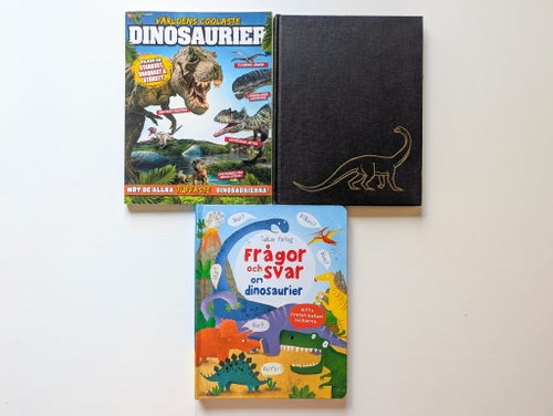 Bokpaket: 3 st spännande barnböcker om Dinosaurier