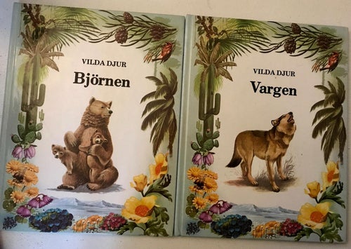 VILDA DJUR Björnen + VILDA DJUR Vargen Illustrationer Michael Atkinson 1979
