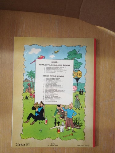 Tintin Herge Tintins äventyr Tintin i Amerika. 1975 första upplagan. Very Fine