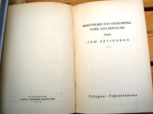 FREDRIK STRÖM : REBELLERNA (1926)