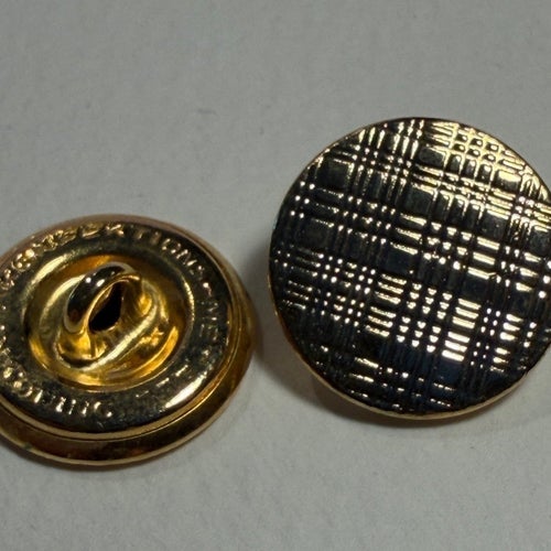 5 st knappar, 20 mm, metall, vintage clothing buttons, 70-tal, retro, oanvända