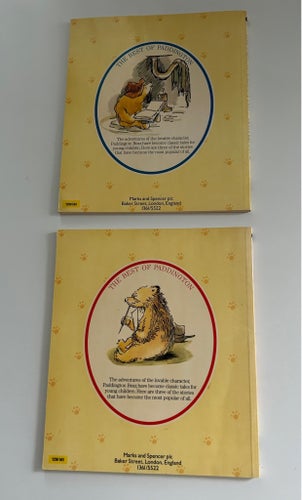 2 st vintage Paddington-böcker från 1985