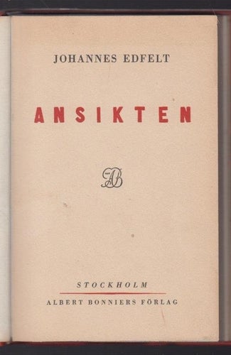 Edfelt, Johannes: Ansikten.