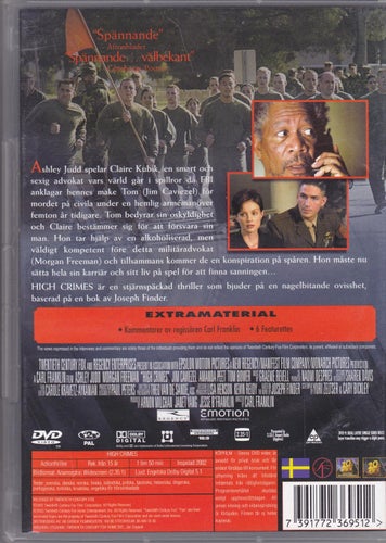 DVD / High Crimes / Morgan Freeman, Ashley Judd, Amanda Peet / Nära nyskick