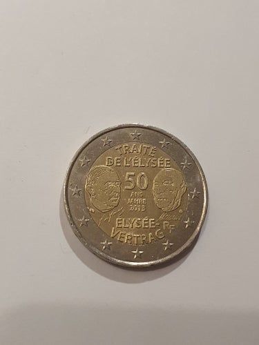 2 Euro France. Traité de l'Élysée