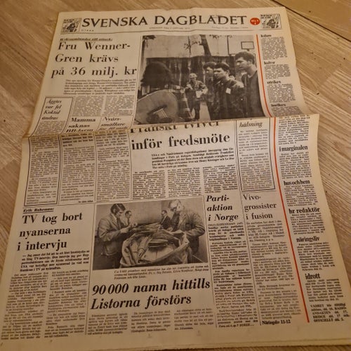 Svenska Dagbladet 3 Januari 1973