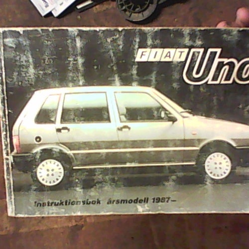 Fiat Uno, 1987, instruktionsbok,