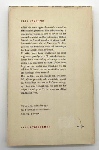 Prosaadikter av Erik Asklund