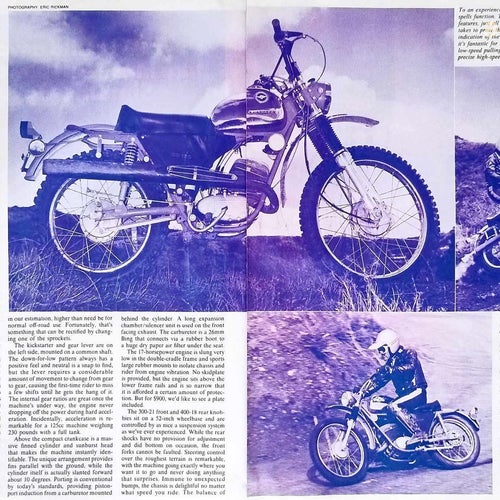 ZUNDAPP 125cc ENDURO, ARTIKEL PRESSKLIPP 1973