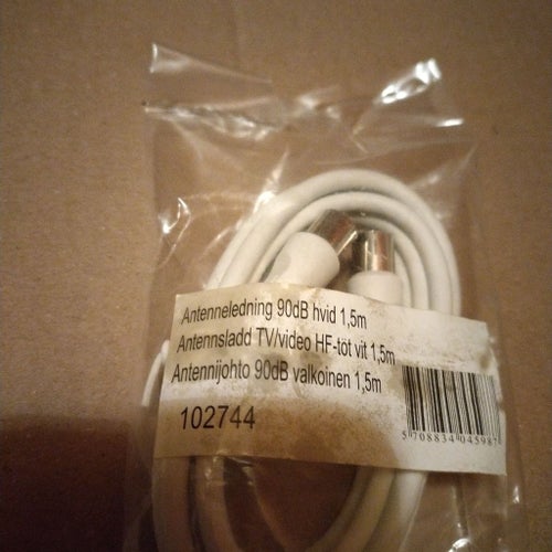 Antennkabel 90dB vit 1,5m