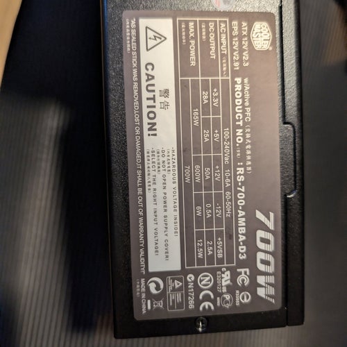 Cooler Master 700W Strömförsörjning RS-700-AMBA-D3