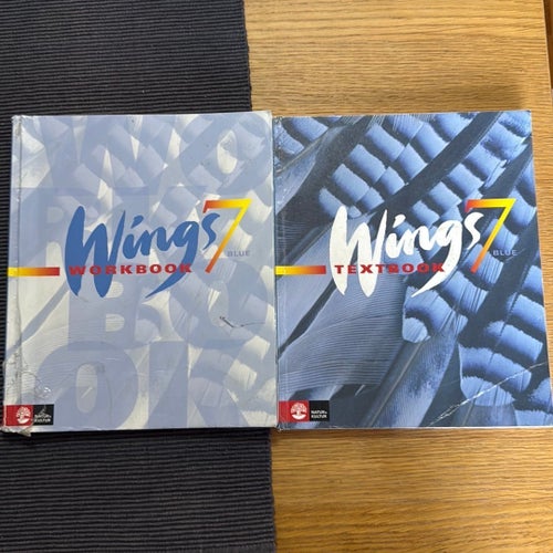 Wings 7 Blue Workbook och Textbook