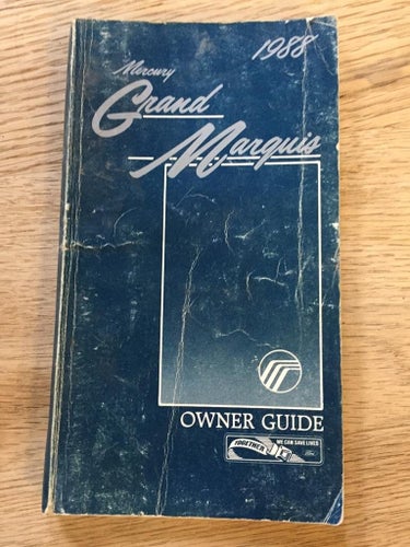 1988 Mercury Grand Marquis Owner Guide