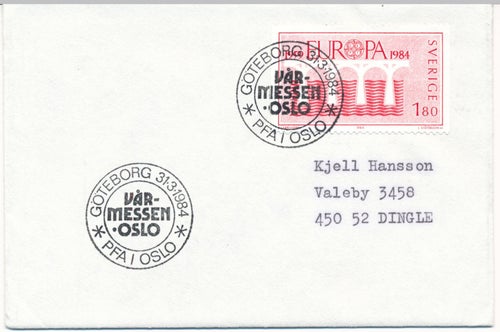 Minnespoststämpel Göteborg Vårmessen Oslo 1984