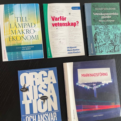Studielitteratur civilekonomprogrammet 5 böcker