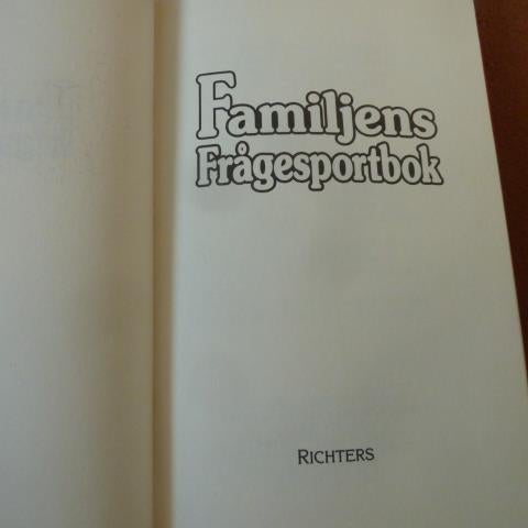FAMILJENS FRÅGESPORTBOK, 1996,  BÖCKER