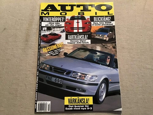 AUTOMOBIL NR 3 1998 SAAB 9-3,VENOM VIPER,VOLVO AMAZON 122 SPORT,ALFA SPIDER,