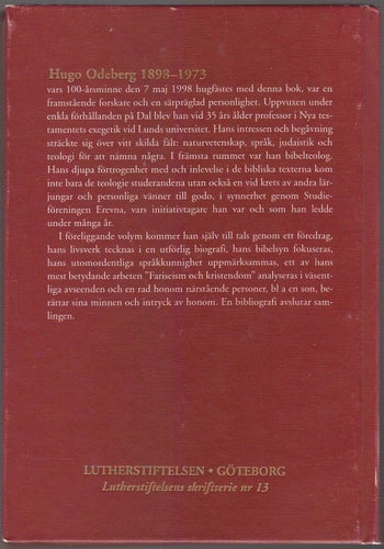 Hugo Odeberg: till 100-årsminnet av hans födelse