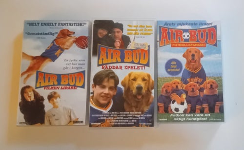 Air Bud 1-3 VHS Triologi / SE / Samling / Collection