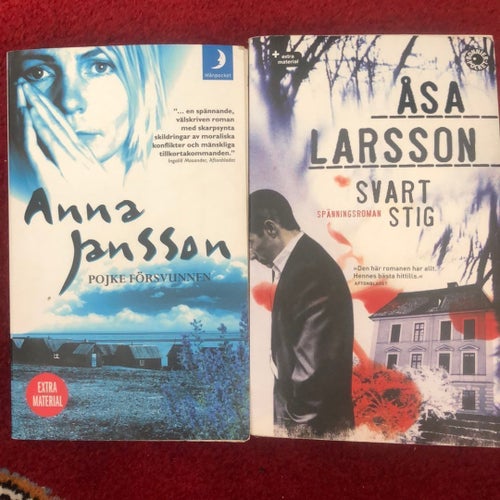 Anna Jansson - Pojke försvunnen & Åsa Larsson - Svart stig