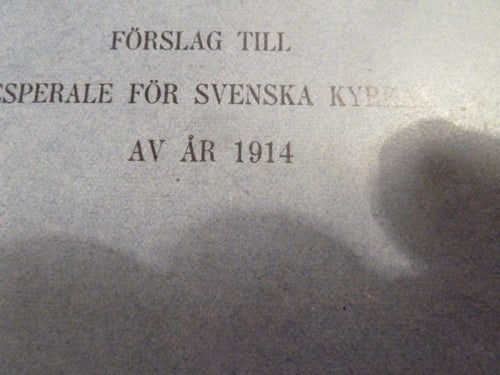 ADVENTSVESPER, SÄRTRYCK UR FÖRSLAG TILL VESPELARE FÖR SVENSKA KYRKAN AV ÅR 1914