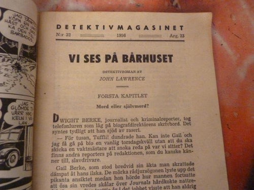 VI SES PÅ BÅRHUSET, DETEKTIV MAGASINET NR 32, TIDNING