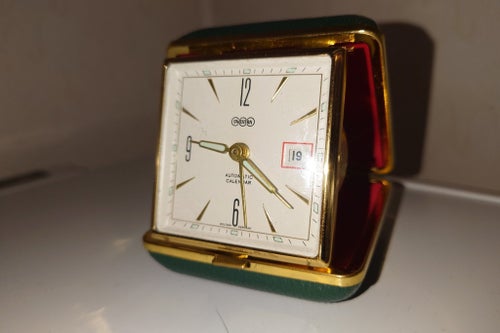 UWESTRA Rese-väckarur. Alarm clock. West-Germany.