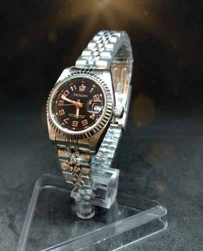 Klocka Two Tone Crown Bling med Datum