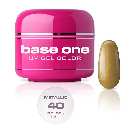 Color Metallic 40 Golden Gate 40 Silcare Base ONE UV Gel Color 5 gram Nagelgel