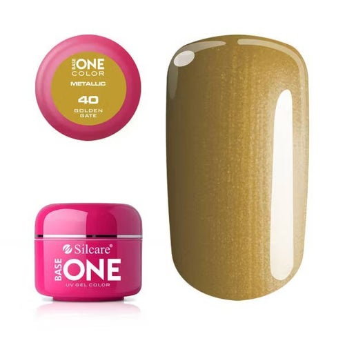 Color Metallic 40 Golden Gate 40 Silcare Base ONE UV Gel Color 5 gram Nagelgel