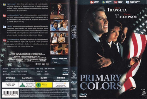 DVD - PRIMARY COLORS - SÖNDAGSFILMEN
