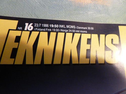 TEKNIKENS VÄRLD, 23/07 1986, NR 16,