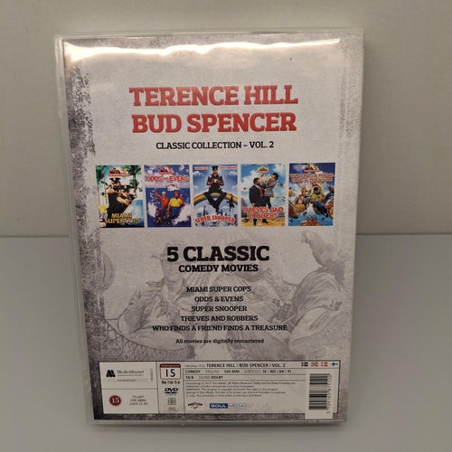 Terence Hill Bud Spencer x5 - Vol.2 - Region 2, DVD-box, Svensk text, Fint skick