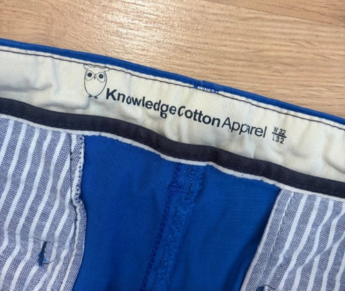 Knowledge Cotton Apparel blå byxor i storlek 32