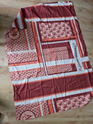 Carin Wester röd/orange/vit sjal, storlek ONE SIZE