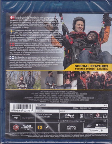 BluRay / The Upside / Kevin Hart, Bryan Cranston, Nicole Kidman / Ny & Inplastad