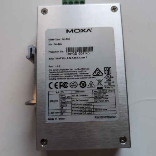 Moxa INJ-24A PoE+ injektor