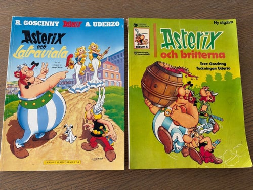 Asterix två seriemagasin från 1980 och 2001