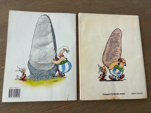 Asterix två seriemagasin från 1980 och 2001