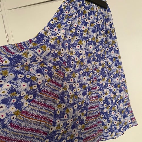 vintage matchande set med blus och maxikjol