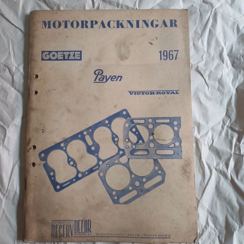 Reservdelslista, Motorpackningar, 1967,