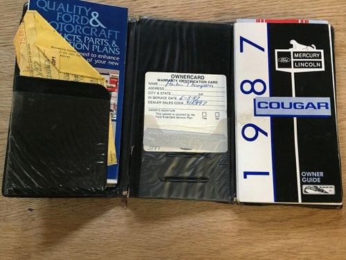 1987 Mercury Cougar Owner Guide