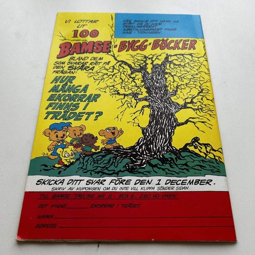 Bamse nr 11 1984, toppex! VF