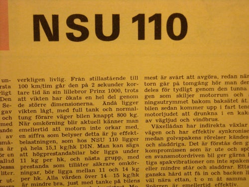 nytest av NSU 110 från 1966