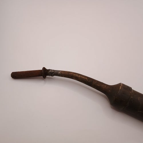 Brandspruta i Mässing - Antik - Liten- 56 cm - 664 gram - Trä