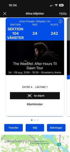 The Weeknd: After Hours Til Dawn Tour - Strawberry Arena 8 aug. 2026