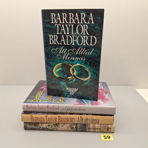 Barbara Taylor Bradford x4 Bokpaket med hårdpärm - Se bilder för titlar