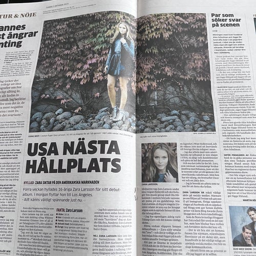 2014 Tidning Zara Larsson magazine