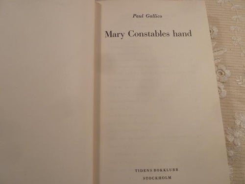 MARY CONSTABLES HAND, P. GALLICO, 1968,  BÖCKER