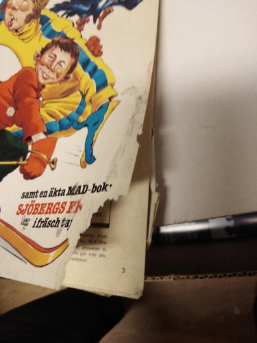 Svenska Mad 1977 nr 1 med Sjöbergs Frida. Good Plus